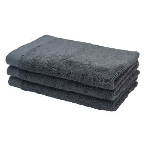 Tmavě šedý ručník s příměsí bavlny Aquanova Riga, 30 x 50 cm