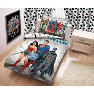 Bavlněné dětské povlečení Halantex Justice League, 140 x 200 cm