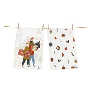 Bavlněné utěrky s vánočním motivem v sadě 2 ks 50x70 cm Lets Go Decorate – Butter Kings