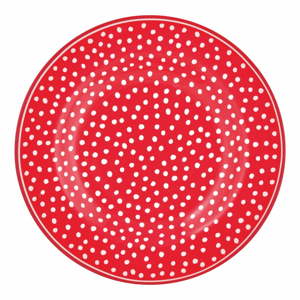 Červený tečkovaný talíř Green Gate Dot, ⌀ 15 cm