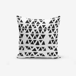 Povlak na polštář s příměsí bavlny Minimalist Cushion Covers Black Triangle Modern, 45 x 45 cm
