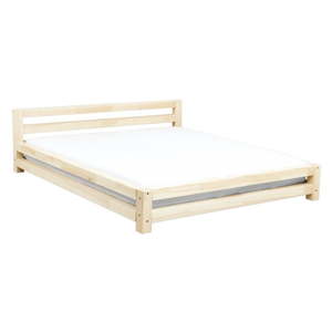 Dvoulůžková postel z smrkového dřeva Benlemi Double, 200 x 200 cm