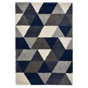 Modrošedý koberec Think Rugs Royal Nomadic Angles, 160 x 220 cm