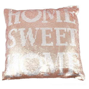 Flitrovaný polštář Dakls Home Sweet Home, 40 x 40 cm