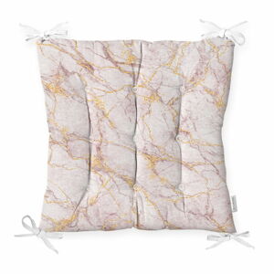 Podsedák s příměsí bavlny Minimalist Cushion Covers Pinky Marble, 40 x 40 cm