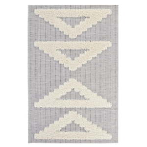 Šedý koberec Mint Rugs Handira Triangles, 155 x 230 cm
