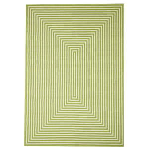 Zelený venkovní koberec Floorita Braid, 133 x 190 cm
