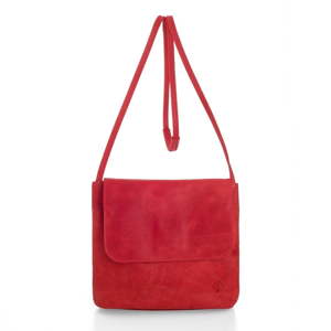 Červená kožená kabelka přes rameno Woox Costa