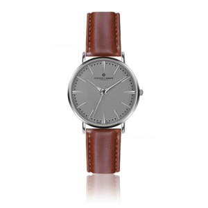 Pánské hodinky se světle hnědým páskem z pravé kůže Frederic Graff Silver Eiger Cognac Leather