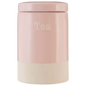 Růžová kameninová dóza na čaj Premier Housewares, 616 ml