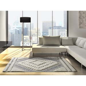 Bílo-šedý koberec Universal Cheroky Blanco, 55 x 110 cm