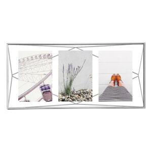 Kovový rámeček v leskle stříbrné barvě stojací/na zeď 48x23 cm Prisma – Umbra