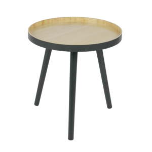 Odkládací stolek s antracitově šedou konstrukcí WOOOD Sasha, ø 41 cm