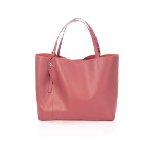 Růžová kožená kabelka Lisa Minardi Eunice