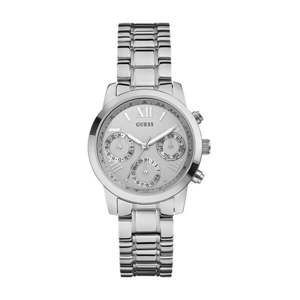 Dámské hodinky ve stříbrné barvě s páskem z nerezové oceli Guess W0448L1