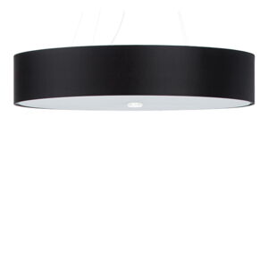 Černé závěsné svítidlo s textilním stínidlem ø 70 cm Herra – Nice Lamps
