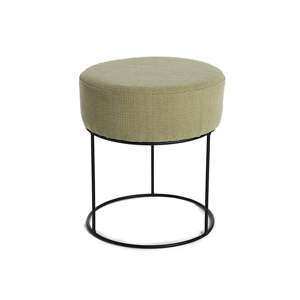 Olivově zelená stolička s kovovou konstrukcí Simla Round, ⌀ 35 cm