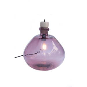 Růžové svítidlo z recyklovaného skla Surdic Tropez, ø 22 cm