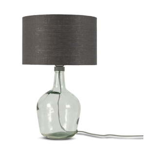 Stolní lampa s tmavě šedým stínidlem a konstrukcí z recyklovaného skla Good&Mojo Murano, ⌀ 30 cm