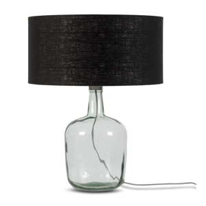 Stolní lampa s černým stínidlem a konstrukcí z recyklovaného skla Good&Mojo Murano, ⌀ 47 cm