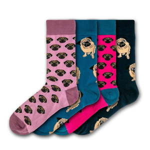 Sada 4 párů barevných ponožek Funky Steps Heart, velikost 35 - 39 a 41 - 45