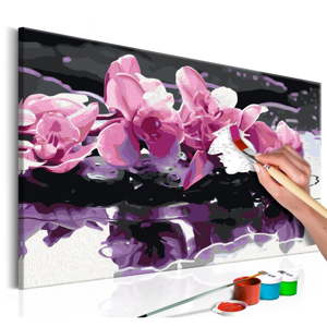 DIY set na tvorbu vlastního obrazu na plátně Artgeist Purple Orchid, 60 x 40 cm