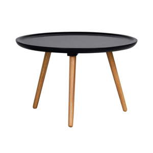 Černý konferenční stolek Folke Dellingr, ⌀ 55 cm
