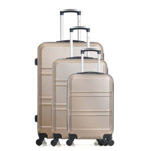 Sada 3 krémově bílých cestovních kufrů na kolečkách Hero Utah