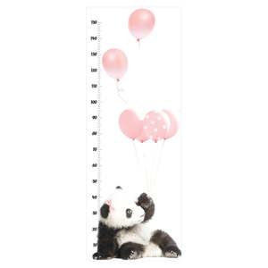 Nástěnná samolepka s měřítkem výšky Dekornik Pink Panda, 60 x 160 cm
