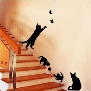 Dekorativní nálepka na stěnu Cat Play