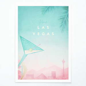Plakát Travelposter Las Vegas, A3