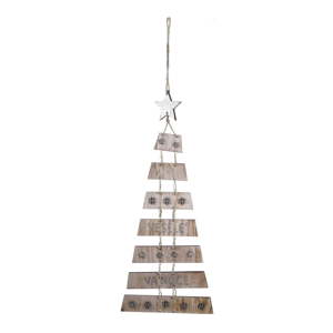 Závěsná vánoční dekorace ve tvaru stromku s hvězdou Ego dekor