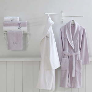 Set 2 bavlněných županů a 4 ručníků ze 100% bavlny z edice Marie Claire Olive