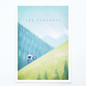 Plakát Travelposter Les Pyrenees, A3