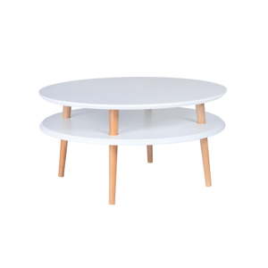 Bílý konferenční stolek Ragaba UFO, Ø 70 cm