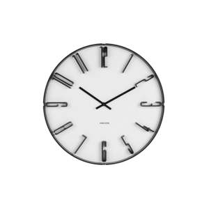 Bílé nástěnné hodiny Karlsson Sentient, ⌀ 40 cm