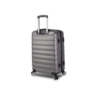 Šedý cestovní kufr na kolečkách s USB portem My Valice COLORS RESSNO Medium Suitcase