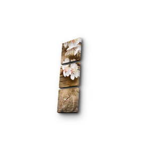 Nástěnné obrazové hodiny Jarní Květy, 90 x 28 cm