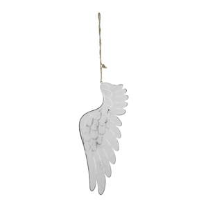Bílá závěsná dekorace ve tvaru křídla Ego Dekor Wing, výška 23 cm