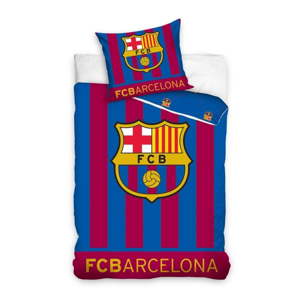 Dětské bavlněné povlečení na jednolůžko CARBOTEX FC Barcelona Stripes IV, 160 x 200 cm
