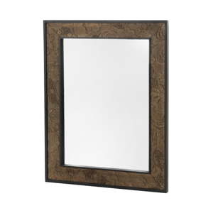Nástěnné zrcadlo v dřevěném rámu Geese Fionne, 100 x 80 cm