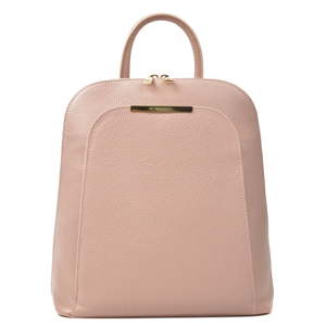 Růžový dámský kožený batoh Renata Corsi