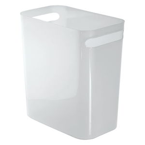 Mléčně transparentní odpadkový koš iDesign Una, 13,9 l