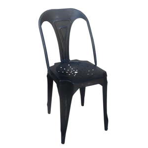 Černá kovová židle Antic Line Chaise
