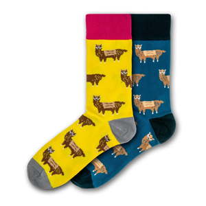 Sada 2 párů barevných ponožek Funky Steps Llamas, velikost 41 - 45