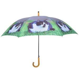 Tmavě modrý deštník s kočkami Esschert Design, ⌀ 120 cm