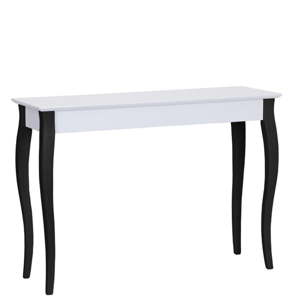Bílý konzolový stolek s černými nohami Ragaba Lilo, šířka 105 cm