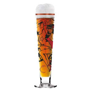 Set pivní sklenice z křišťálového skla a 5 podtácků Ritzenhoff Marcus Binz, 385 ml