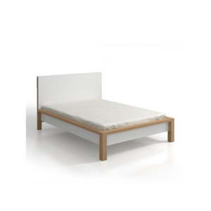 Dvoulůžková postel z borovicového dřeva s úložným prostorem SKANDICA InBig, 140 x 200 cm
