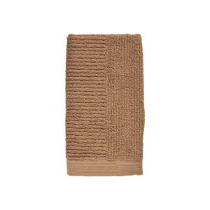 Jantarově hnědý ručník ze 100% bavlny Zone Classic Amber, 50 x 100 cm